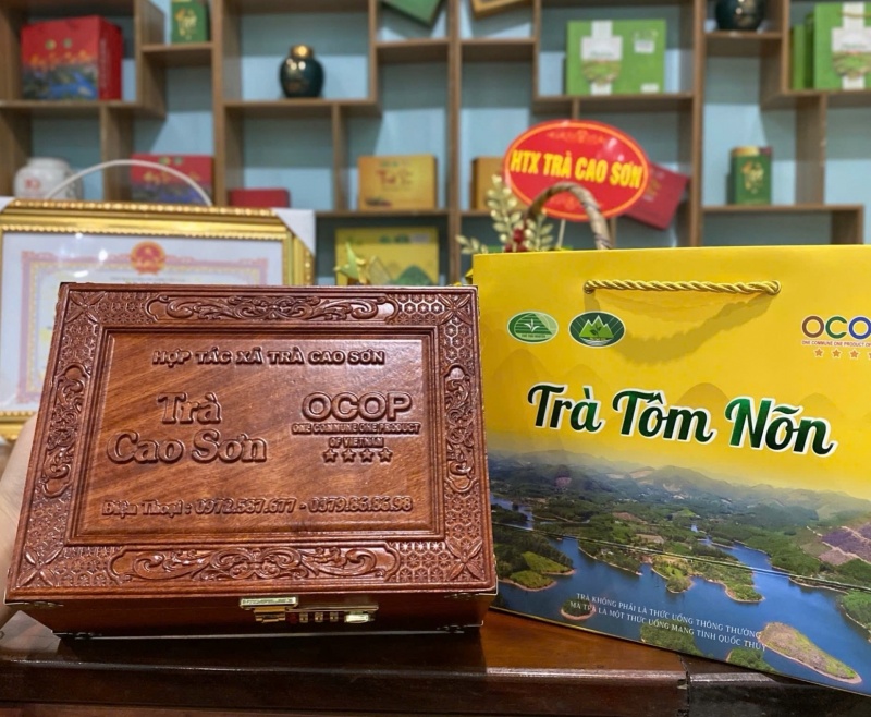 Hộp Trà Gỗ Tôm Nõn Trà Cao Sơn ( OCOP 4 sao)