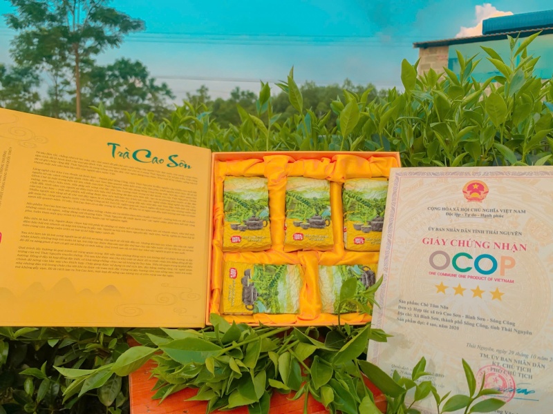 Hộp Trà Tôm Nõn Trà Cao Sơn-( 5 gói x 100g)